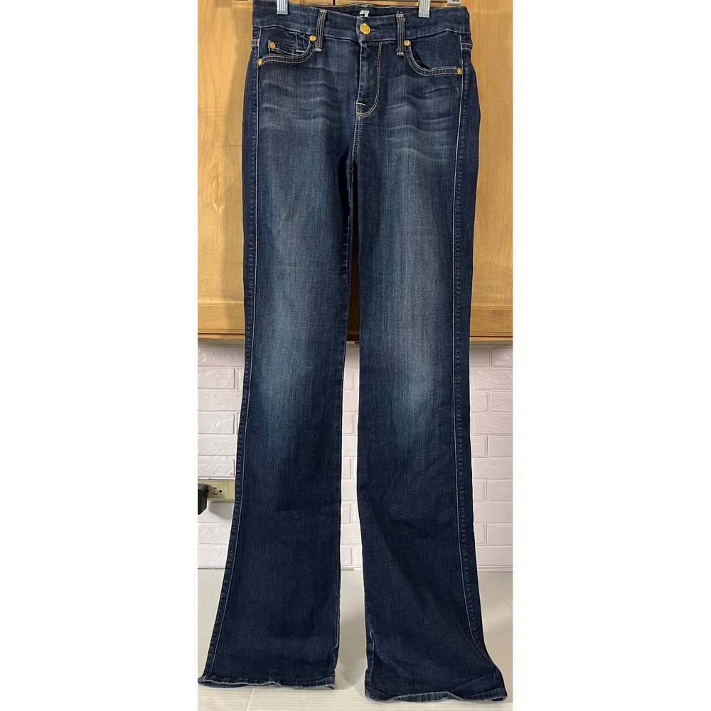 7 For All Mankind Kimmie Bootcut Jeans Mens 26 Dark Blue Stretch Denim